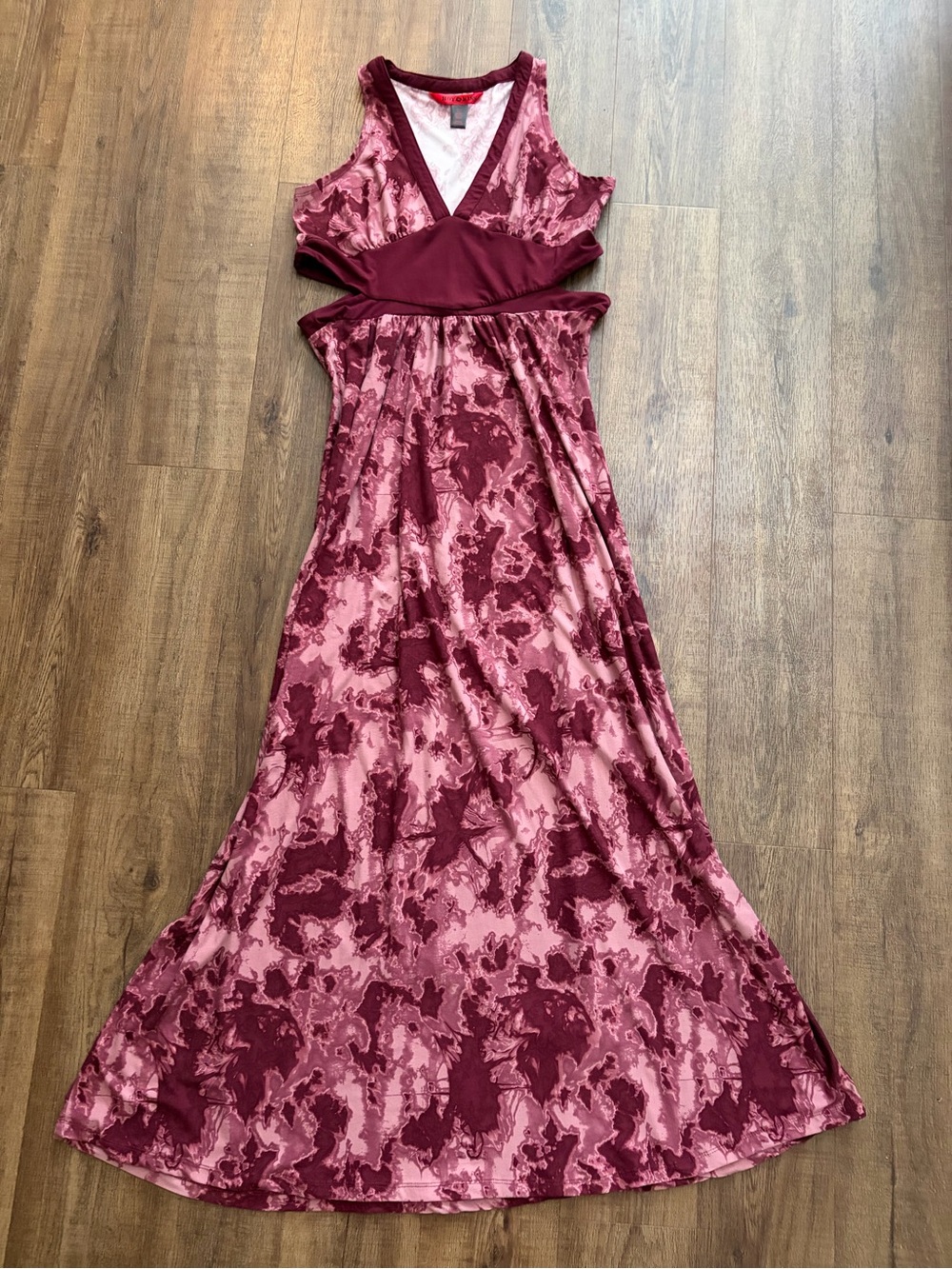 Y2K HOT KISS Cutout Tie-Dye Maxi Dress ✨